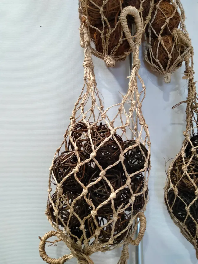 85 Bolas decorativas ratán mimbre