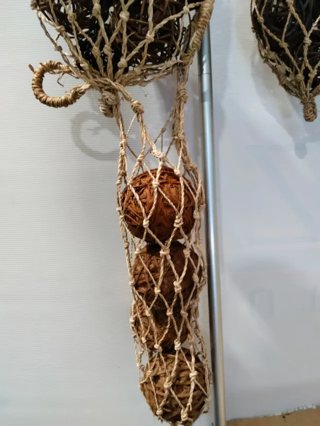 85 Bolas decorativas ratán mimbre