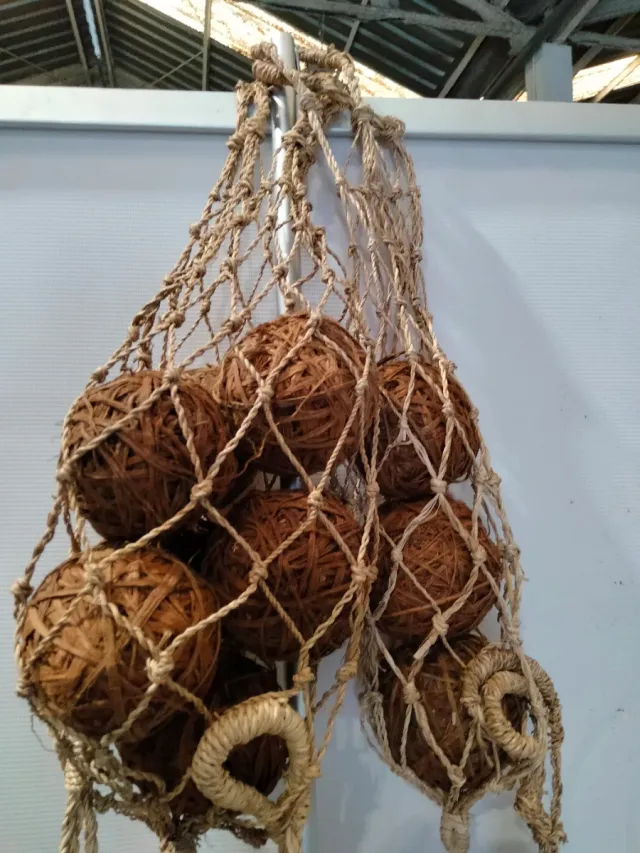 85 Bolas decorativas ratán mimbre