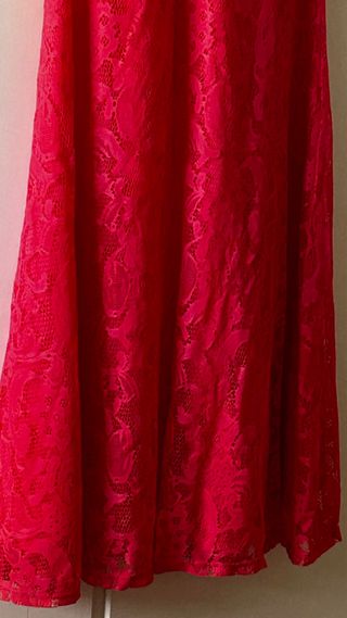 Vestido fiesta lentejuelas rosa talla M