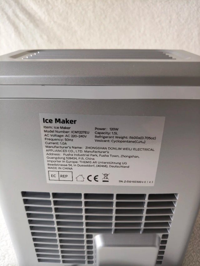 Macchina del Ghiaccio Portatile Ice Maker 1.5L