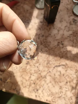 Portachiavi con cristallo sfaccettato