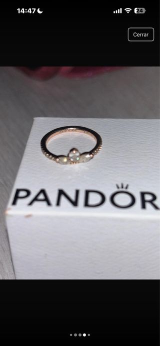 Anillo Pandora dorado
