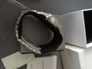 Reloj Emporio Armani Cronógrafo Negro/Plata NUEVO
