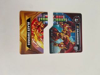 Lote 10 Bakugan con le loro carte, tabella e magneti.