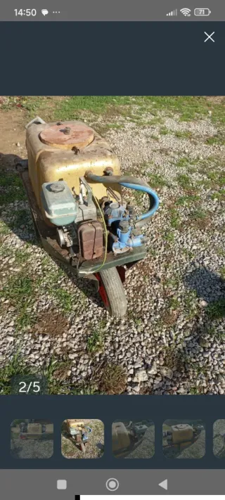 Solfatadora con motor y depósito