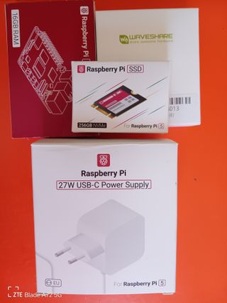 Raspberry Pi 5 con SSD NVMe 256GB ,16GB