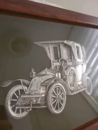 Cuadro Coche Renault Metálico 1914
