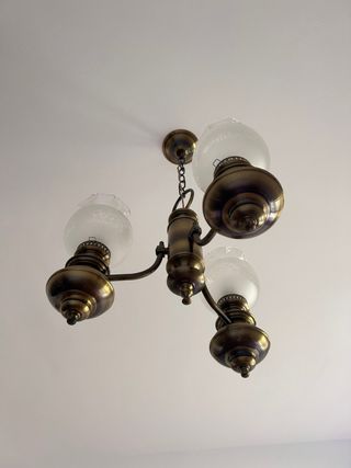 Lámpara de techo vintage dorada