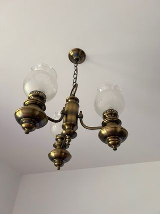 Lámpara de techo vintage dorada