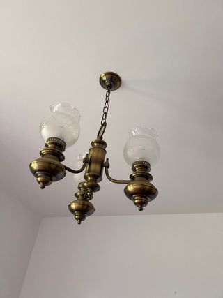 Lámpara de techo vintage dorada