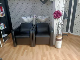 Lavabo de peluquería con sillón