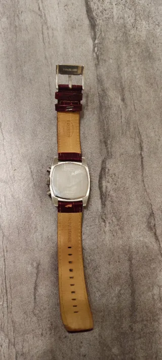 Orologio Fossil Uomo Quadrato Pelle Rossa