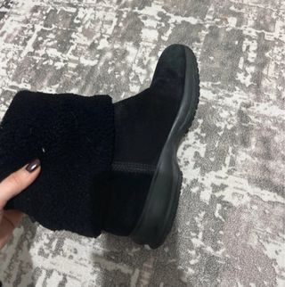 Stivali Hogan neri in camoscio