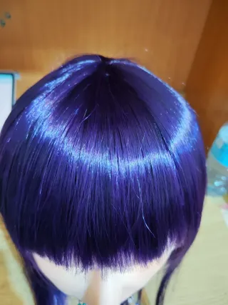 peluca cosplay kuroe shizuku fern ferun morado cor
