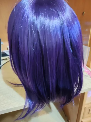 peluca cosplay kuroe shizuku fern ferun morado cor