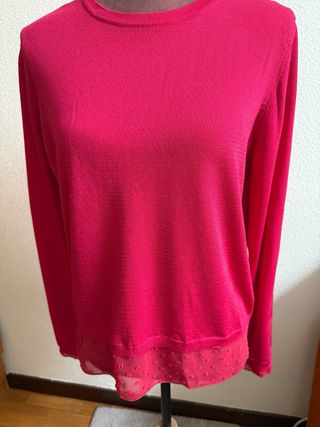 Blusa Cortefiel Roja Talla M