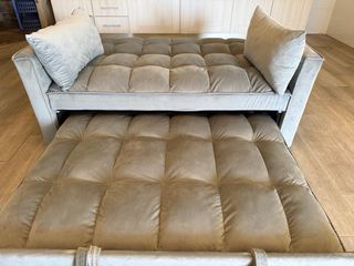 Sofá cama gris 2 plazas 138cm