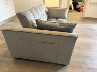 Sofá cama gris 2 plazas 138cm