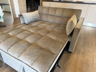 Sofá cama gris 2 plazas 138cm