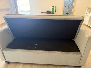 Sofá cama gris 2 plazas 138cm