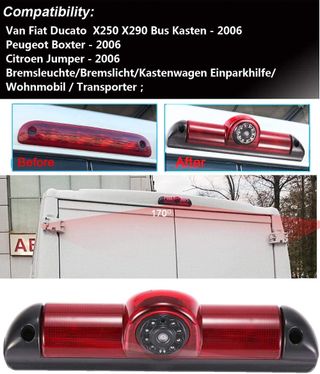 Cámara visión trasera luz freno FIAT Peugeot