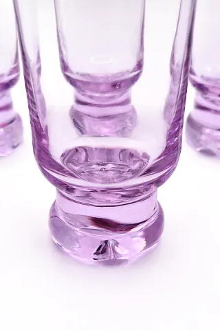 6 Vasos NEODIMIO Bohemia 70s - Cristal Alejandrita