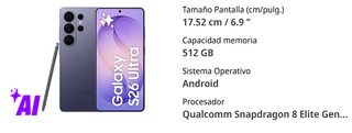 Samsung Galaxy S26 Ultra 512 GB Violeta