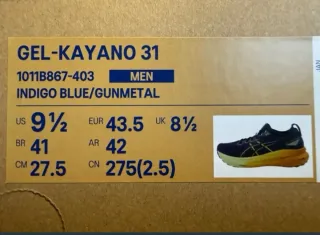 Asics Gel Kayano 31 T43.5