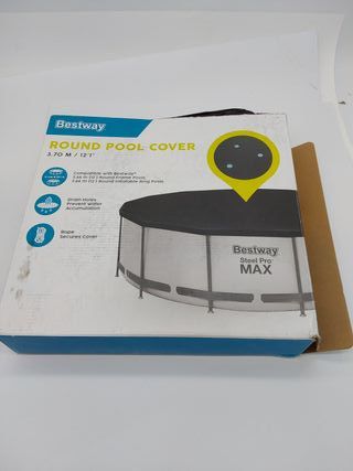 Coperta invernale BESTWAY rotonda da 370 cm per piscine in PVC nero