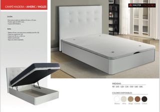 Cama Base Nueva con Almacenamiento