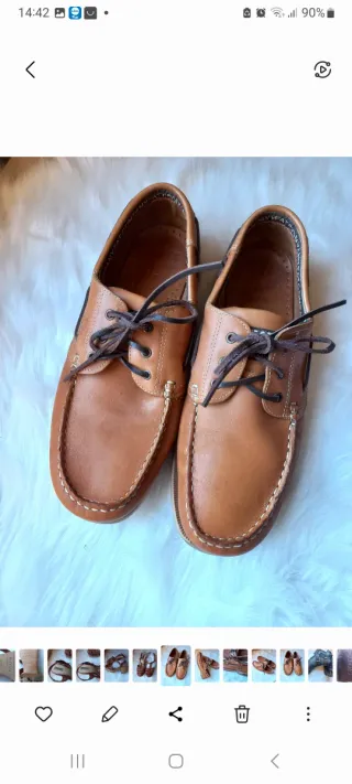 Náuticos de hombre en piel marrón