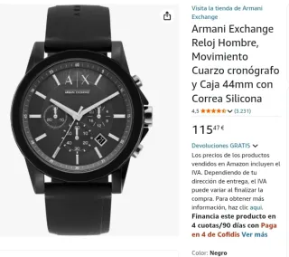 Reloj Armani Exchange AX1326 con Correa de Cuero
