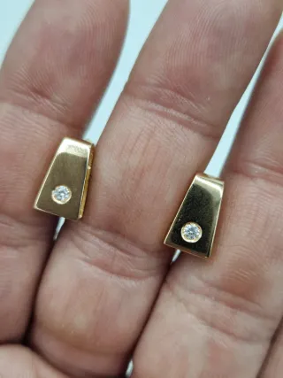 Pendientes oro 18kt con circonitas.