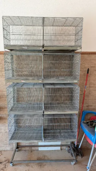 4 Jaulones de Metro Pedros con Carro