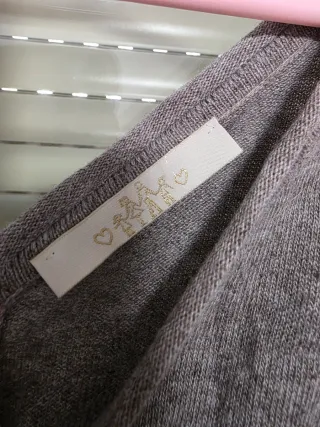 Jersey gris manga larga