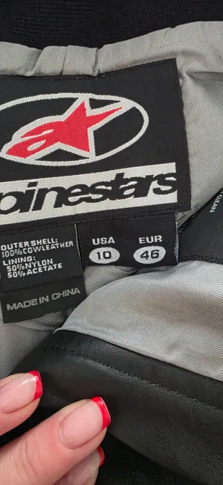 Pantalones de piel Alpinestars Moto talla 46