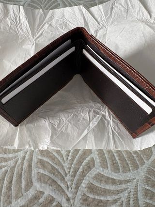 Cartera de piel efecto cocodrilo