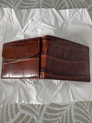 Cartera de piel efecto cocodrilo