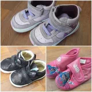 3 PAIA DI SCARPE E PANTOFOLE BAMBINA