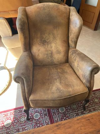 2 Butacas de Cuero/ ante