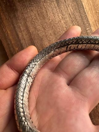 Pulsera Plata Trenzada Artesanal