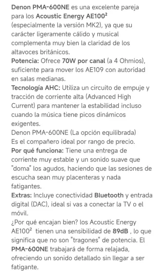 Amplificador Hifi Denon Negro.