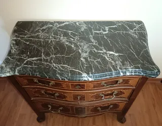 Cómoda marquetería cajones Mueble auxiliar Mesita