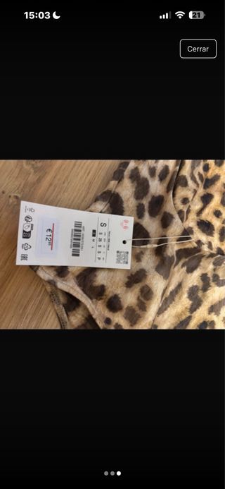 Body Zara estampado leopardo
