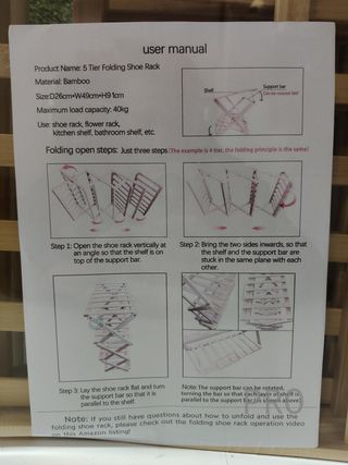 Zapatero Bambú 5 Niveles