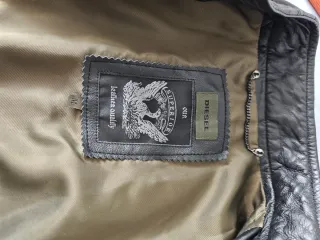 Chaqueta Diesel de cuero negra nueva