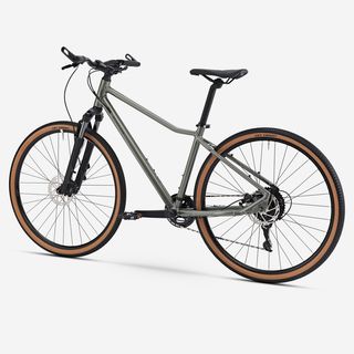 Bicicleta Trekking con suspensión Cuadro Alto ACTV 500 Verde