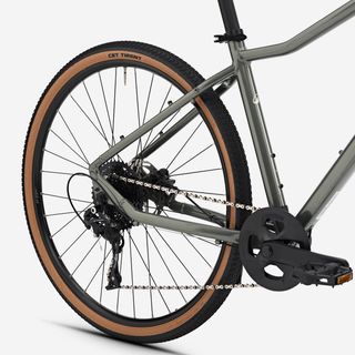 Bicicleta Trekking con suspensión Cuadro Alto ACTV 500 Verde