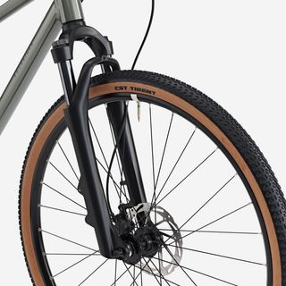 Bicicleta Trekking con suspensión Cuadro Alto ACTV 500 Verde